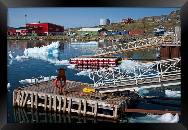 The Jetty Narsaq Greenland Framed Print by Martyn Arnold