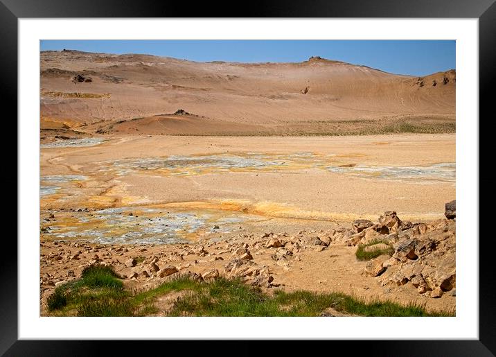 Hverir Geothermal Area in Iceland Framed Mounted Print by Martyn Arnold