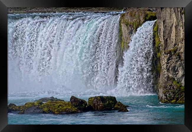 Godafoss Waterfall Iceland Framed Print by Martyn Arnold