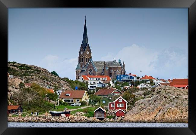 Lysekil Town and Church, Sweden Framed Print by Martyn Arnold