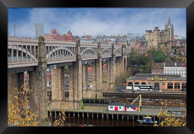 High Level Bridge Newcastle Upon Tyne Framed Print by Martyn Arnold