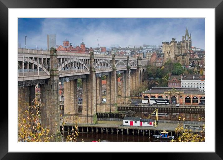 High Level Bridge Newcastle Upon Tyne Framed Mounted Print by Martyn Arnold