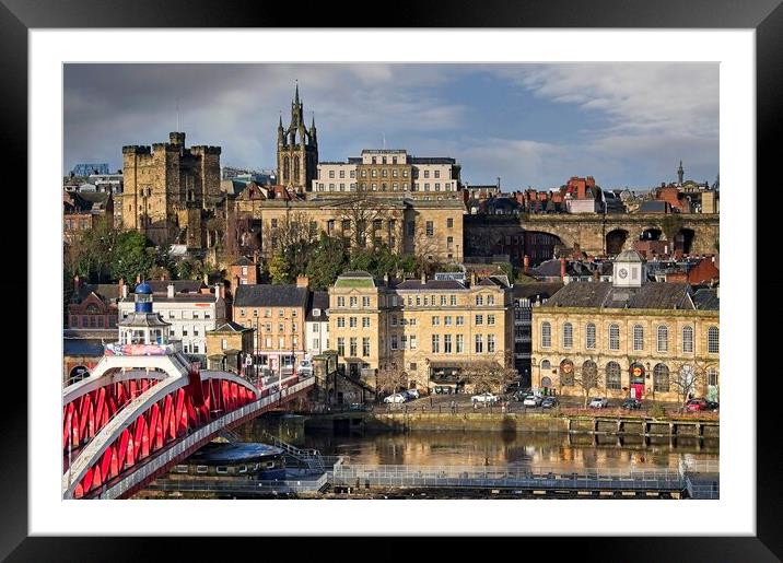 Newcastle Upon Tyne Cityscape Framed Mounted Print by Martyn Arnold
