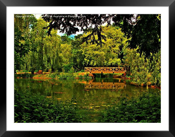 The Bridge on the Lake Framed Mounted Print by Martyn Arnold