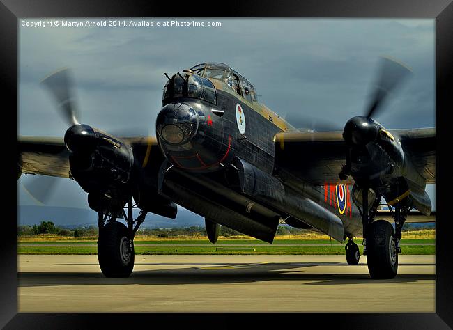  Canadian Avro Lancaster Bomber VeRA Framed Print by Martyn Arnold
