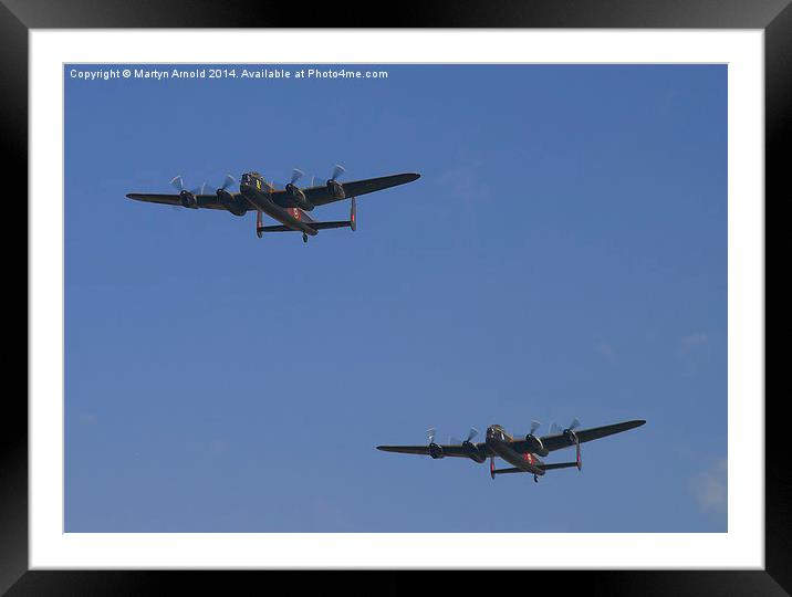  Lancaster Flypast - East Kirkby Framed Mounted Print by Martyn Arnold