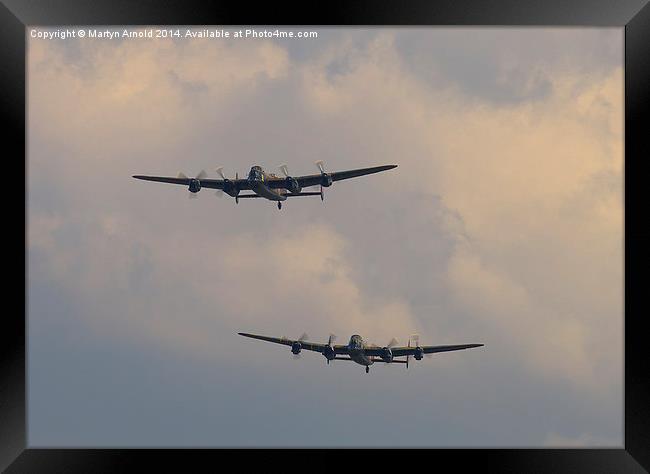  Avro Lancaster Formation Framed Print by Martyn Arnold