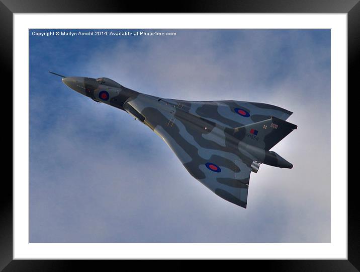  Avro Vulcan XH558 Cold War Bomber Framed Mounted Print by Martyn Arnold