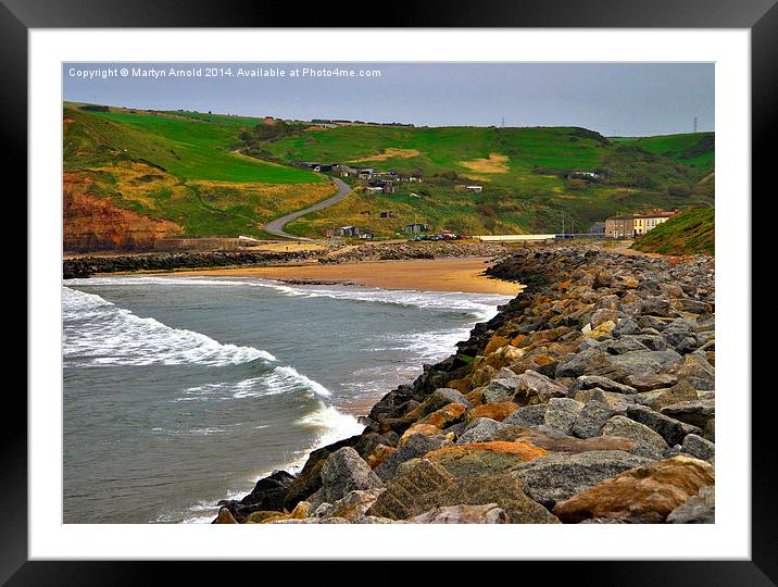  Skinningrove Beach North Yorkshire Framed Mounted Print by Martyn Arnold
