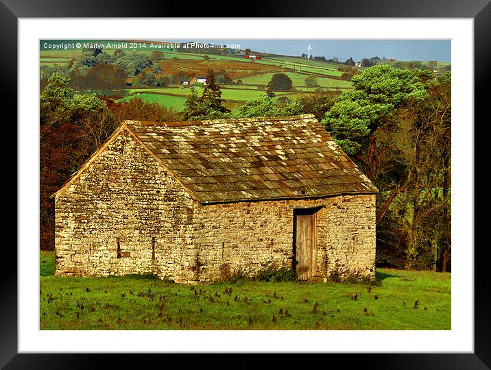  Northumberland Stone Barn Framed Mounted Print by Martyn Arnold