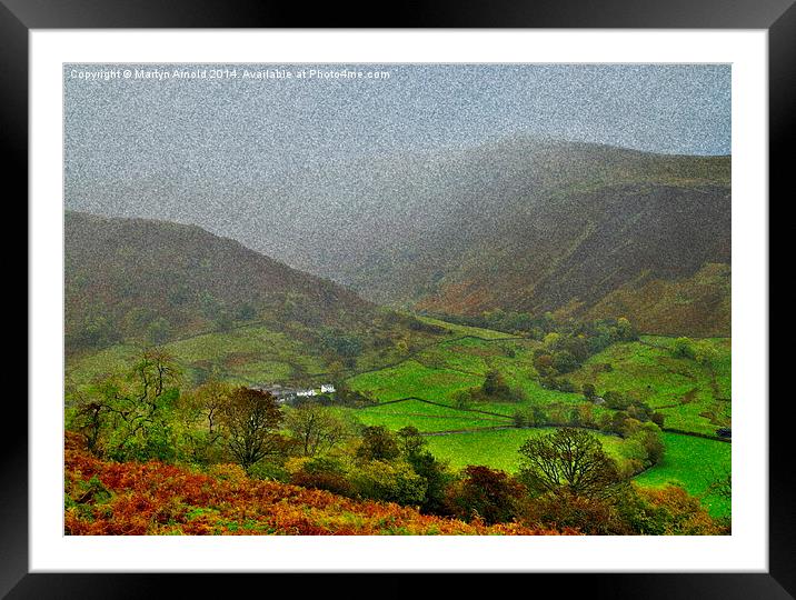 Mist over Lake District Fells near WIndermere Framed Mounted Print by Martyn Arnold