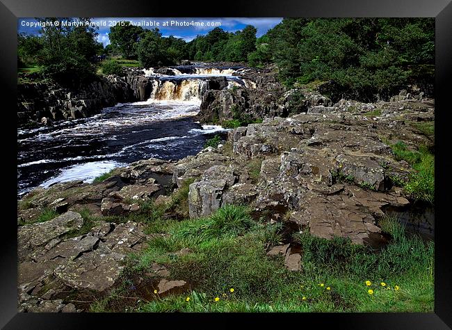  Low Force Waterfall in The Dales Framed Print by Martyn Arnold
