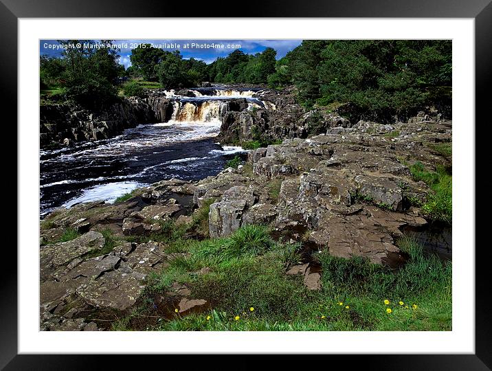  Low Force Waterfall in The Dales Framed Mounted Print by Martyn Arnold
