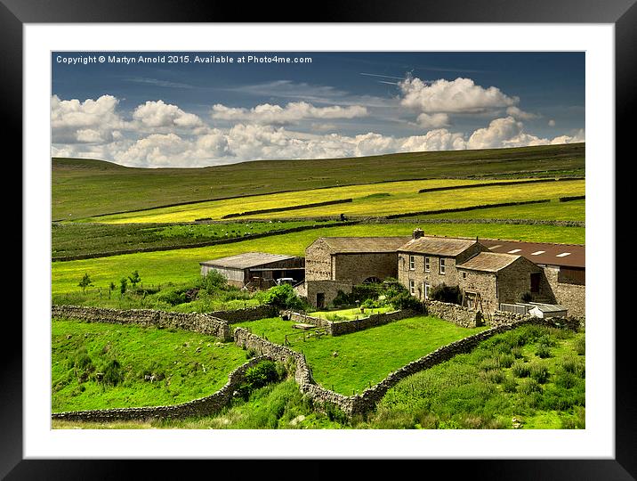 Rustic Charm A Traditional Yorkshire Dales Farm in Framed Mounted Print by Martyn Arnold