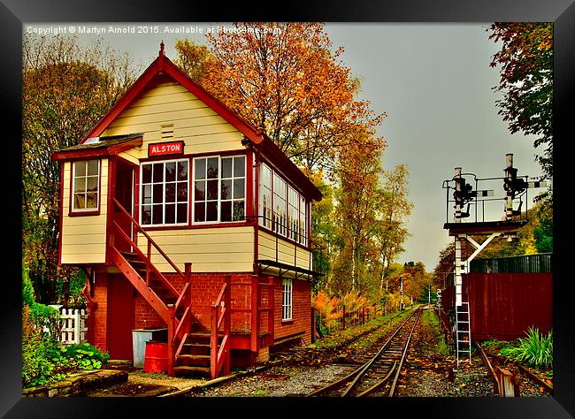  The Railway Signal Box - Alston Cumbria Framed Print by Martyn Arnold