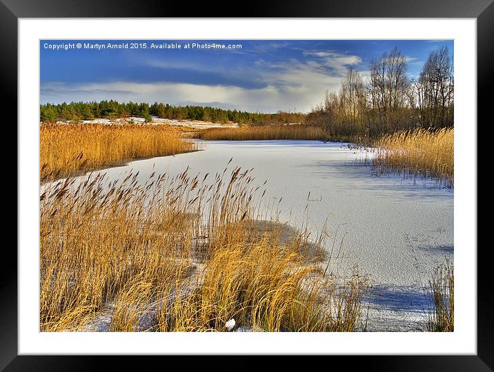  Frozen Pond - Fishburn Co.Durham Framed Mounted Print by Martyn Arnold
