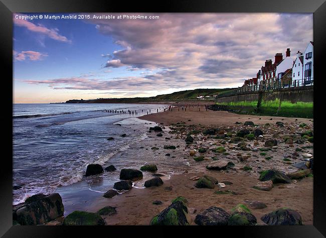  Evening on the beach - Sandsend Yorkshire Framed Print by Martyn Arnold