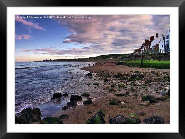  Evening on the beach - Sandsend Yorkshire Framed Mounted Print by Martyn Arnold