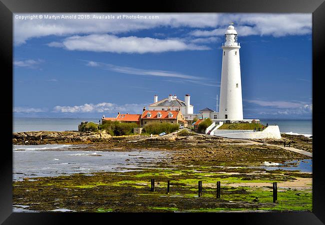  St. Mary's Lighthouse Whitley Bay Framed Print by Martyn Arnold