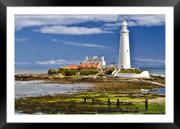  St. Mary's Lighthouse Whitley Bay Framed Mounted Print by Martyn Arnold