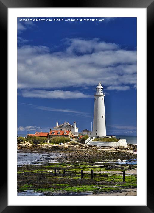  St. Mary's Lighthouse  Whitley Bay - Portrait Framed Mounted Print by Martyn Arnold