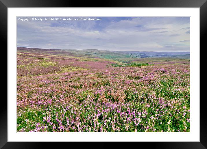  Heather Moorland - Weardale, North Pennines Framed Mounted Print by Martyn Arnold