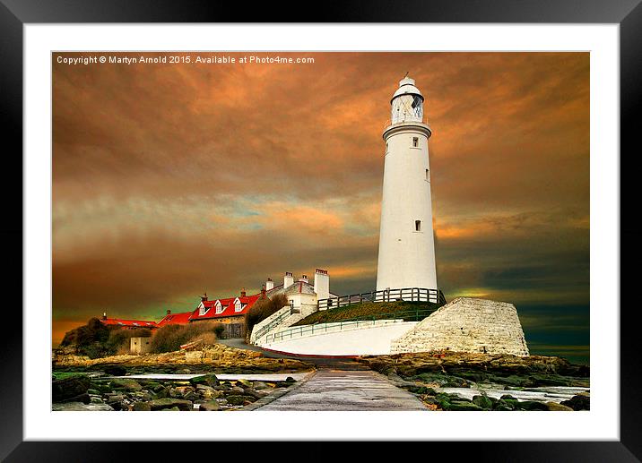 Saint Mary's Lighthouse Framed Mounted Print by Martyn Arnold