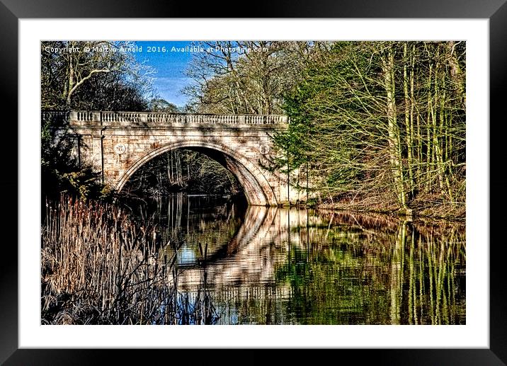 Bridge Over River Framed Mounted Print by Martyn Arnold