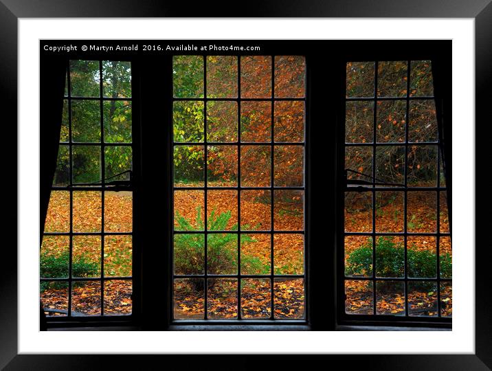 Autumn through the Window Framed Mounted Print by Martyn Arnold