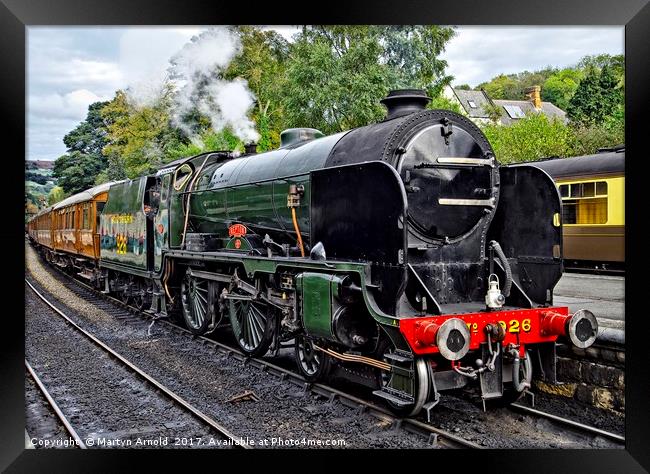 Steam train on the North York Moors Railway Framed Print by Martyn Arnold