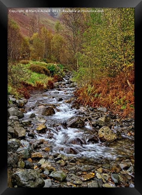 Helvellyn Gill in Autumn Framed Print by Martyn Arnold