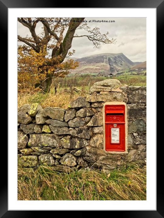 Country Lane Postbox Framed Mounted Print by Martyn Arnold