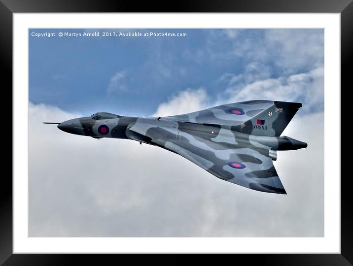 Avro Vulcan XH558 V Bomber Framed Mounted Print by Martyn Arnold