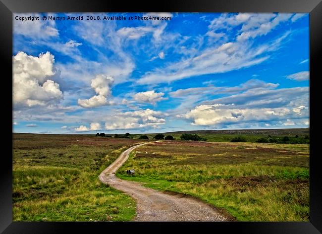 Road Across the Moors Framed Print by Martyn Arnold