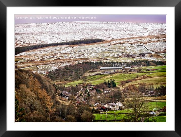 Winter Landscape in Weardale Framed Mounted Print by Martyn Arnold