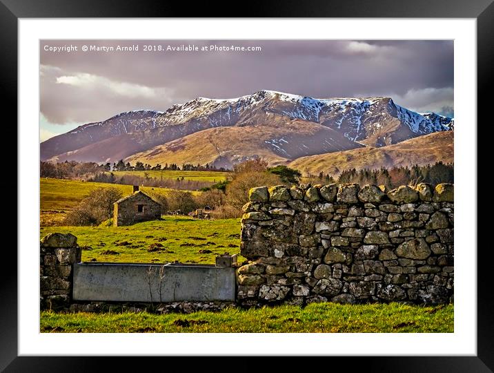 Blencathra, Lake District Framed Mounted Print by Martyn Arnold