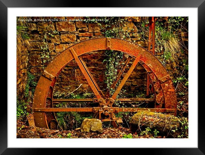 Old Mill Wheel Framed Mounted Print by Martyn Arnold