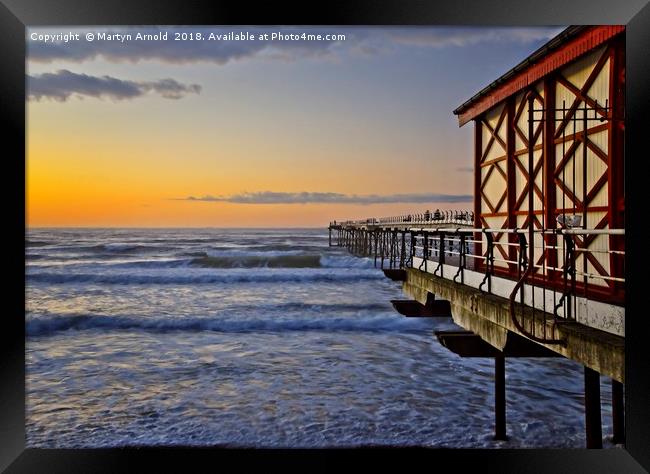 AfterSummer Solstice Sunset at Saltburn by the Sea Framed Print by Martyn Arnold