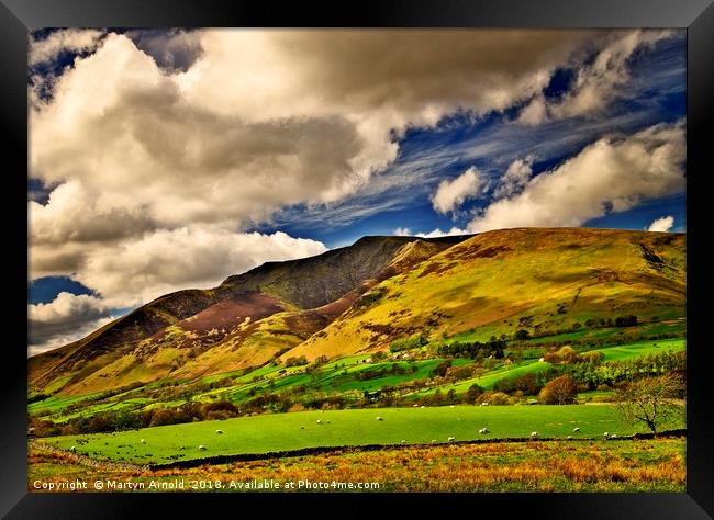 Lake District Fells and Blencathra Framed Print by Martyn Arnold