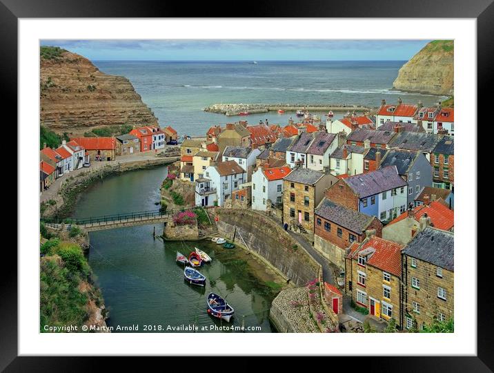 Staithes, North Yorkshire Village Seascape Framed Mounted Print by Martyn Arnold