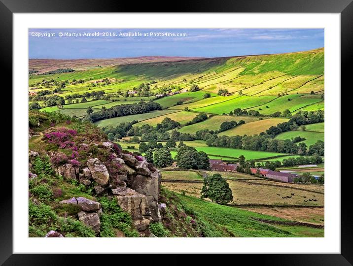 Danby Dale, North York Moors Framed Mounted Print by Martyn Arnold