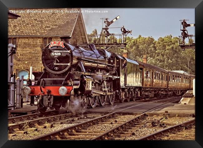 NYMR Steam Train at Grosmont Yorkshire Moors Framed Print by Martyn Arnold