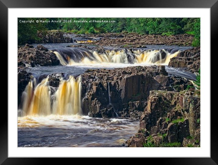 Low Force Waterfall, Teesdale, North Pennines Framed Mounted Print by Martyn Arnold
