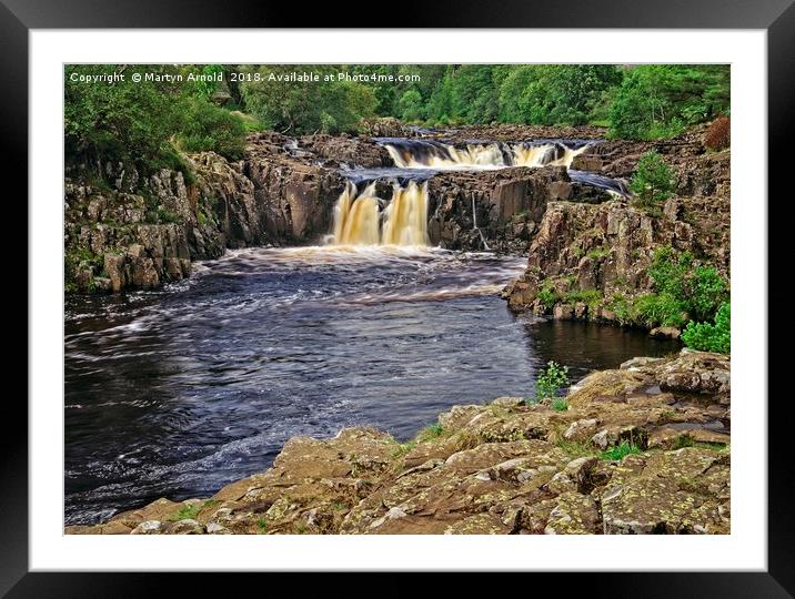 Low Force Waterfall, Bowlees, Teesdale Framed Mounted Print by Martyn Arnold
