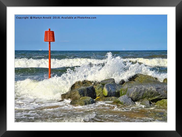 Tide Coming In on the Yorkshire Coast Framed Mounted Print by Martyn Arnold