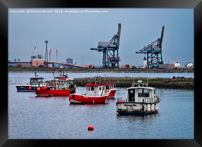Evening at Paddy's Hole, South Gare, Redcar Framed Print by Martyn Arnold