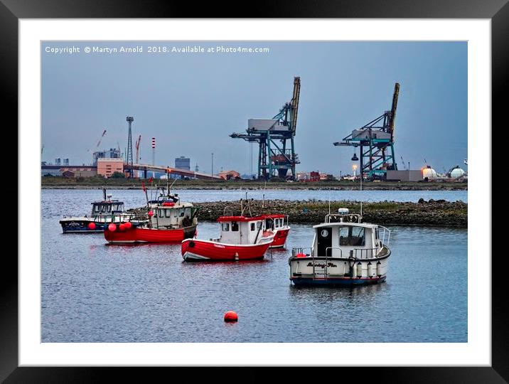 Evening at Paddy's Hole, South Gare, Redcar Framed Mounted Print by Martyn Arnold