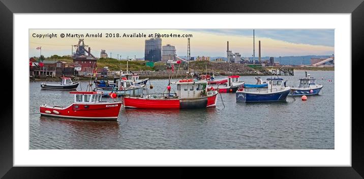Paddy's Hole Redcar Panorama Framed Mounted Print by Martyn Arnold