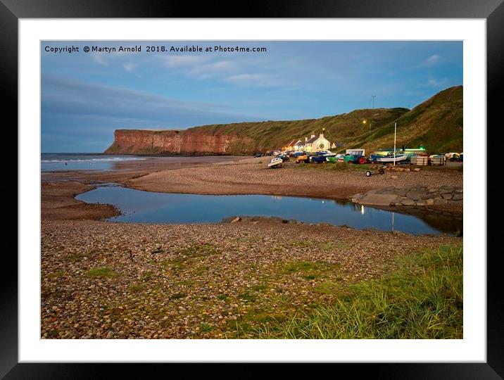 Huntcliff, Saltburn by the Sea evening Framed Mounted Print by Martyn Arnold