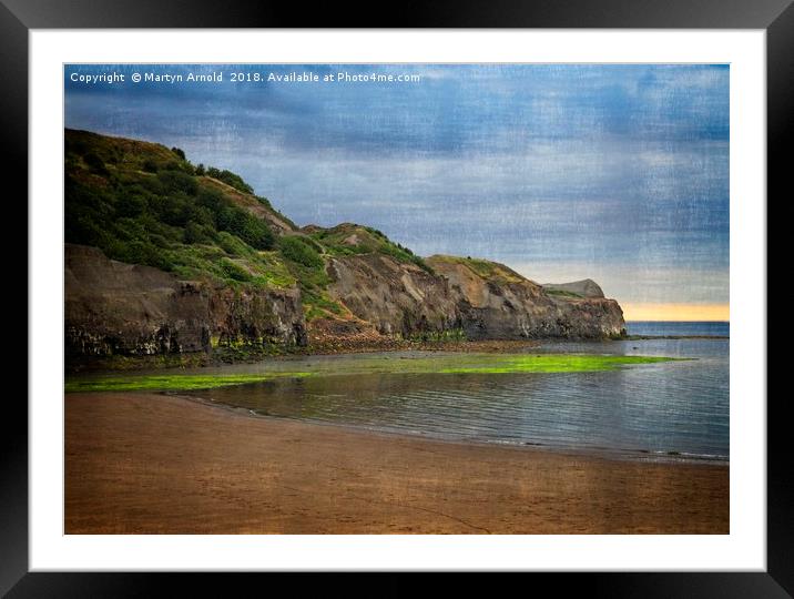 Sandsend Textured Seascape Framed Mounted Print by Martyn Arnold